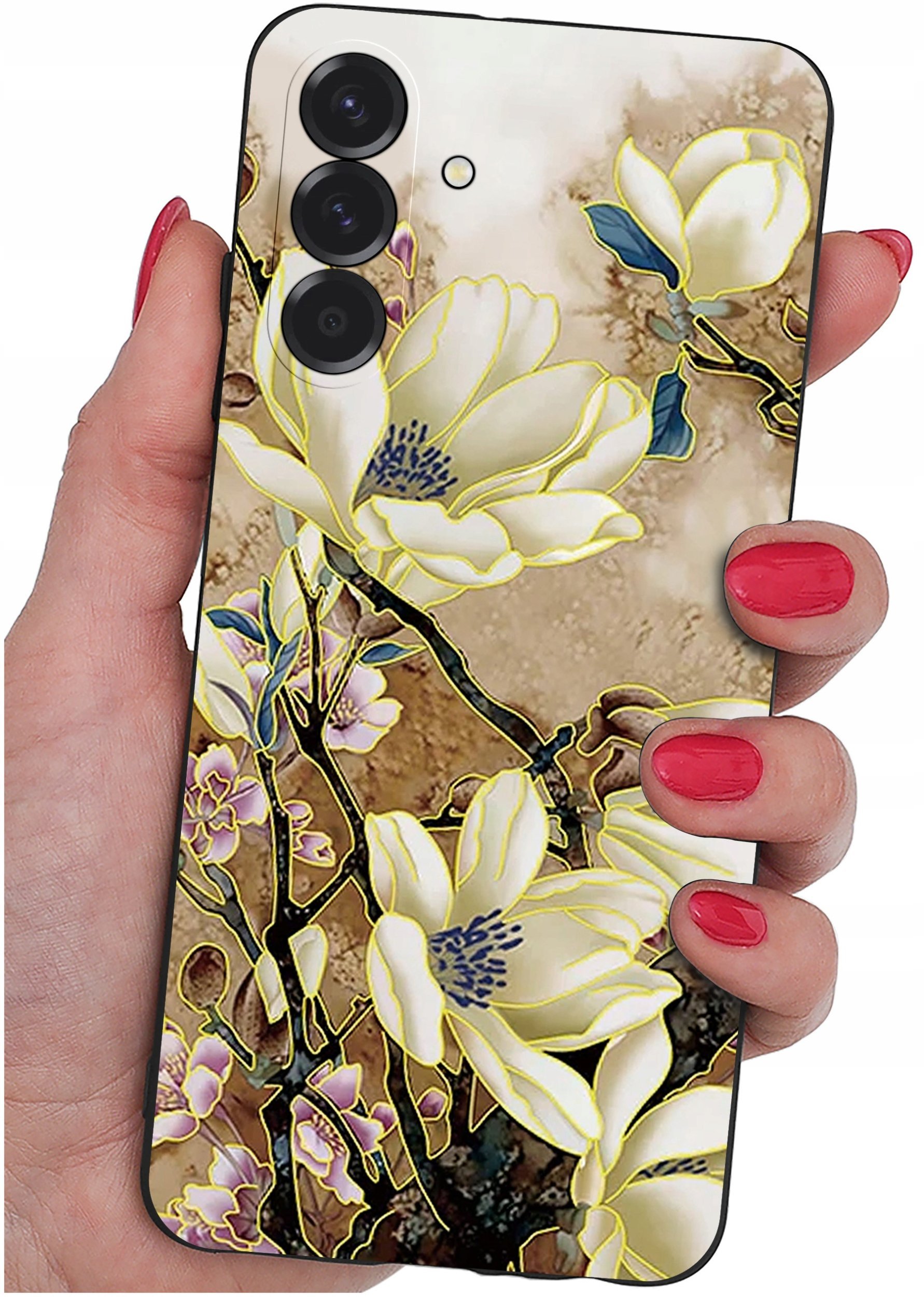 ETUI do Samsung A56 5G WZORY SILIKONOWE MATT CASE + SZKŁO 9H