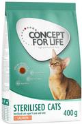 Sucha karma dla kotów - Concept for Life Sterilised Cats, łosoś - 400 g - miniaturka - grafika 1