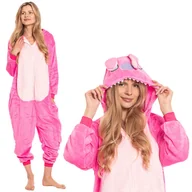 Stroje karnawałowe - Piżama Damska Kombinezon Kigurumi Onesie Kostium Stich Różowy 165-175 cm L - miniaturka - grafika 1