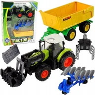 Samochody i pojazdy dla dzieci - Traktor Ciągnik Z Wymiennym Ruchomym Ramieniem Zabawka Maszyny Rolnicze - miniaturka - grafika 1