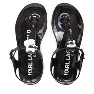 Buty dla dziewczynek - Sandały Karl Lagerfeld Kids Z30370 M Czarny - miniaturka - grafika 1