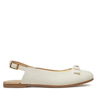 Buty dla dziewczynek - Sandały Tommy Hilfiger Ballerina Chanel T4A3-33929-0206 S Écru - miniaturka - grafika 1