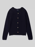 Swetry dla dziewczynek - Kurtka o kroju regular fit z imitacji dzianiny - miniaturka - grafika 1