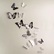 Naklejki na ścianę - Zestaw 18 adhezyjnych naklejek 3D Ambiance Butterflies Chic - miniaturka - grafika 1