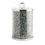 Koce - Pojemnik Ventosa 10x17 zielony srebrny do przechowywania do przechowywania z kryształkami w stylu glamour - miniaturka - grafika 1