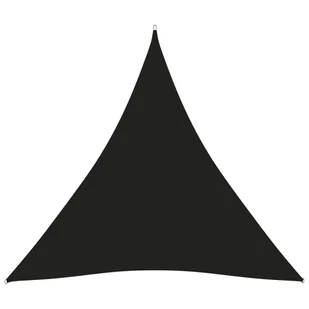 vidaXL Trójkątny żagiel ogrodowy, tkanina Oxford, 3x3x3 m, czarny 135775 - Parasole ogrodowe - miniaturka - grafika 1