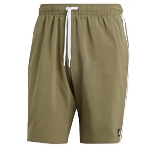 adidas Męskie szorty kąpielowe 3S Clx klasyczna długość, S, Oliwkowy Strata/Biały, S - Spodenki damskie - miniaturka - grafika 1