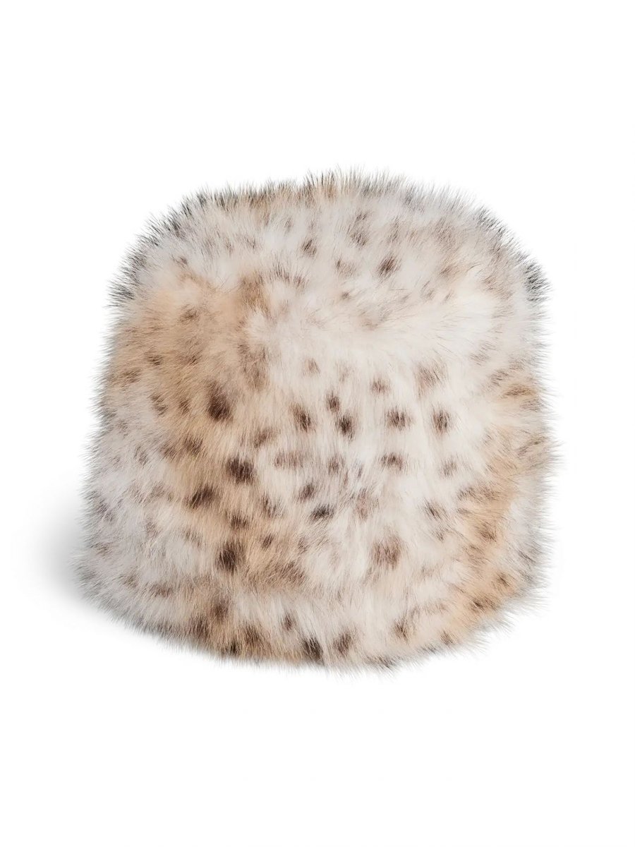 czapka donna pieces 17164416 plush cloud dancer leopard