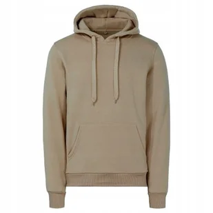 Męska ocieplana bluza dresowa kangurka z kapturem L brązowy kakao 91 - Bluzy męskie - miniaturka - grafika 1