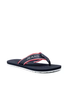 Klapki i japonki damskie - Tommy Jeans Japonki Comfort Footbed Neach Sandal EM0EM00693 Granatowy - grafika 1