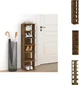 Szafki na buty - vidaXL Stojak na buty dąb wędzony 27,5x27x102 cm materiał drewnopochodny - Stojaki i szafki na buty - miniaturka - grafika 1