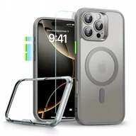 Etui i futerały do telefonów - Zestaw etui + szkło, ESR Classic Pro Set HaloLock do iPhone 16 Pro do MagSafe, półprzezroczysto-szare - miniaturka - grafika 1
