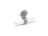 Dekoracja stołu - Serwetnik ze wzorem świątecznym - Śnieżynka - 21 cm - 1 szt. - miniaturka - grafika 1