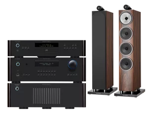Rotel RC-1590 MkII (czarny) + RCD- 1572 MkII (czarny) + RB-1582 MkII (czarny) + 702 S3 (mokka) - Zestawy stereo - miniaturka - grafika 1