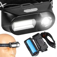 Latarki - Vayox Latarka Czołowa Czołówka Lampka Led Akumulatorowa 18650 Mocna Usb-c - miniaturka - grafika 1