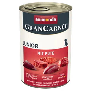 Pakiet Animonda GranCarno Original, 12 x 400 g - Junior: Indyk - Mokra karma dla psów - miniaturka - grafika 1