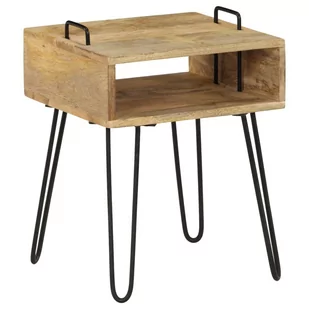 vidaXL Stolik nocny z litego drewna mango, 40 x 34 x 47 cm - Szafki nocne - miniaturka - grafika 1
