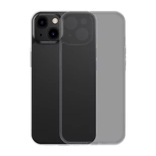 Baseus Frosted Glass Case etui pokrowiec do iPhone 13 sztywna obudowa z żelową ramką czarny (ARWS000301) - Etui i futerały do telefonów - miniaturka - grafika 1