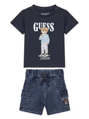 Spodenki damskie - Guess Komplet t-shirt i szorty jeansowe I6GG04 K8HM4 Kolorowy Regular Fit - miniaturka - grafika 1