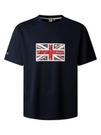 Koszulki męskie - Pepe Jeans Koszulka "Union" w kolorze czarnym - miniaturka - grafika 1