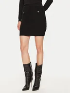 Spódnice - Guess Spódnica mini W4BD64 Z2WX0 Czarny Slim Fit - miniaturka - grafika 1