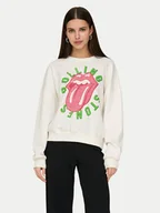 Bluzy damskie - ONLY Bluza Rolling Stones 15345927 Biały Regular Fit - miniaturka - grafika 1