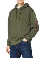 Bluzy męskie - ALPHA INDUSTRIES bluza męska x-fit, ciemnozielony, XXL - miniaturka - grafika 1