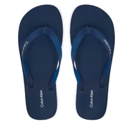 Klapki i japonki męskie - Japonki Calvin Klein Logo Strap HM0HM02105 Granatowy - miniaturka - grafika 1