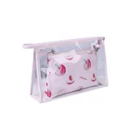 Kosmetyczki, organizery i kuferki - Kosmetyczka rozkładana brzoskwinki 2w1 kuferek KS67 - miniaturka - grafika 1