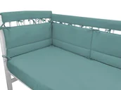 Ochraniacze do łóżeczka - OCHRANIACZ / OSŁONKA NA BARIERKĘ DO ŁÓŻECZKA 70x20 cm BAWEŁNA 100% ROYAL CIEMNA MIĘTA - miniaturka - grafika 1