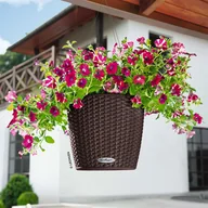 Pozostałe narzędzia ogrodowe - LECHUZA Doniczka NIDO Cottage 28 ALL-IN-ONE, mokka - miniaturka - grafika 1