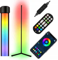 Lampy stojące - LAMPA NAROŻNA PODŁOGOWA STOJĄCA LED RGB PILOT APKA - miniaturka - grafika 1