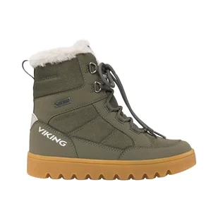 Viking Dziecięce śniegowce Fleek Warm GTX Zip Unisex, Sosna oliwkowa, 0 UK Narrow - Śniegowce damskie - miniaturka - grafika 1