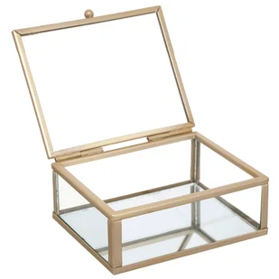 Szkatułka Na Biżuterię Szklana, 10 X 9 Cm - Torby i wózki na zakupy - miniaturka - grafika 1