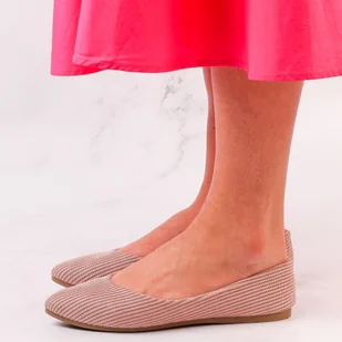 Różowe baleriny damskie Vinceza 2209 - Baleriny - miniaturka - grafika 1