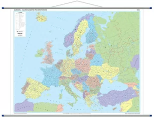 Europa mapa ścienna kodów pocztowych 1:2 500 000 - Księgarnie ArtTarvel: KRAKÓW - ŁÓDŹ - POZNAŃ - WARSZAWA EkoGraf - Atlasy i mapy - miniaturka - grafika 1