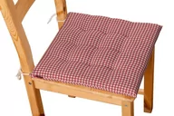 Meble modułowe i akcesoria - Dekoria Siedzisko Karol na krzesło czerwono biała krateczka 0,5x0,5cm) 40 × 40 × 3,5 cm Quadro 200-136-15 - miniaturka - grafika 1
