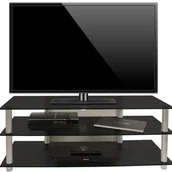 Szafki RTV - Meble TV Zumbo Czarne szkło W. 45 x S. 112 x G. 40 cm - miniaturka - grafika 1