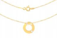 Naszyjniki - Naszyjnik kółko SWAROVSKI CELEBRYTKA srebro nowość - miniaturka - grafika 1