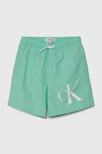 Spodnie i spodenki dla chłopców - Calvin Klein Jeans szorty kąpielowe dziecięce kolor zielony - grafika 1