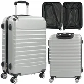 Walizki - ŚREDNIA WALIZKA PODRÓŻNA na KÓŁKACH 63 L BAGAŻ ABS TWARDA do SAMOLOTU LEKKA - miniaturka - grafika 1