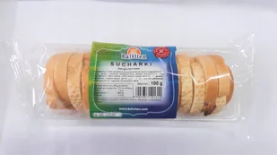 Sucharki 100g. Produkt o bardzo niskiej zawartości glutenu - Zdrowa żywność - miniaturka - grafika 1