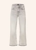 Spodnie damskie - Boss Jeansy Cropped Soft Kick Flare grau - BOSS - miniaturka - grafika 1
