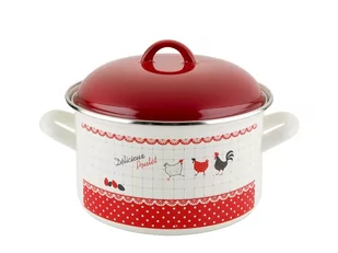 Fl1 GARNEK EMALIOWANY PROSTY KURKI 20CM/3,8L 011-GAR-502/AV/20 - Garnki - miniaturka - grafika 1