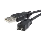 Kable komputerowe i do monitorów - StarTech 0.5m USB A/microB kabel USB 0,5 m USB 2.0 Micro-USB B Czarny UUSBHAUB50CM - miniaturka - grafika 1