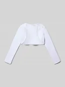 Kurtki i płaszcze dla dziewczynek - Bolerko o kroju regular fit z kwiatowymi aplikacjami - miniaturka - grafika 1