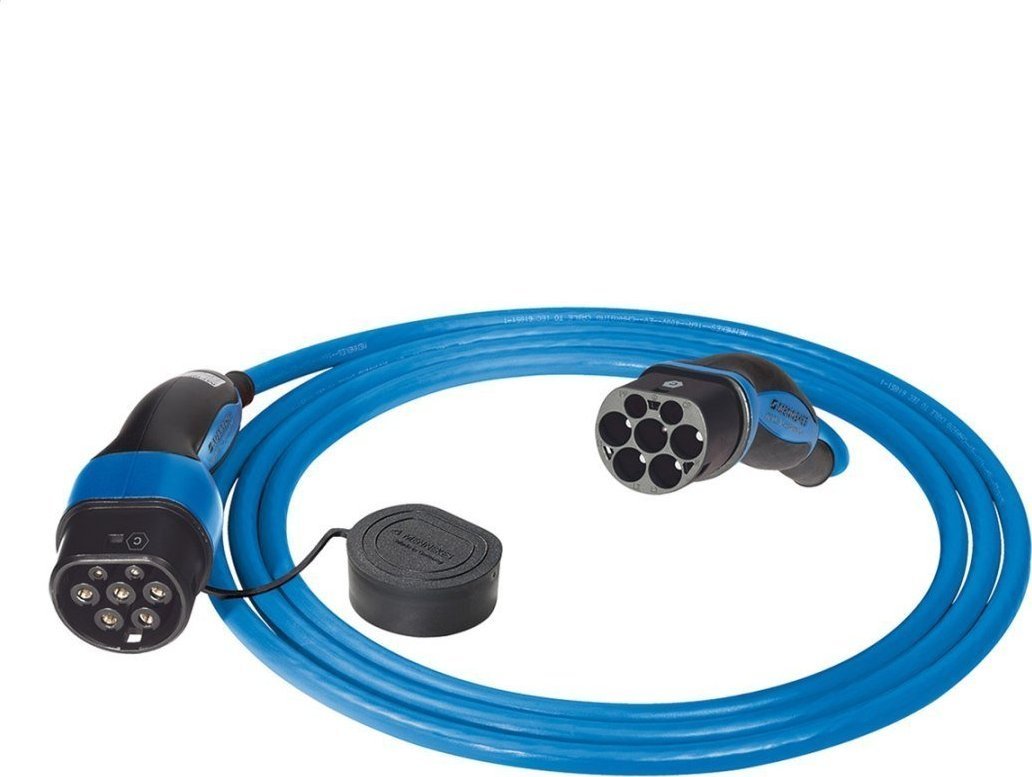 Mennekes charging cable mode 3, type 2, 32A, 3PH blue/black, 4 meters