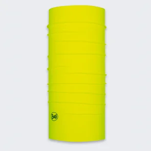 Chusta wielofunkcyjna Buff Safety Original EcoStretch Solid Yellow Fluor - Czapki i chusty sportowe damskie - miniaturka - grafika 1