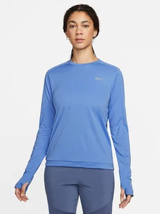 Nike Koszulka w kolorze niebieskim do biegania - Koszulki sportowe damskie - miniaturka - grafika 1