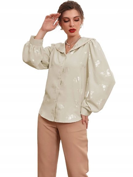 SHEIN ELEGANCKA DAMSKA WZORZYSTA KOSZULA 38 VUV